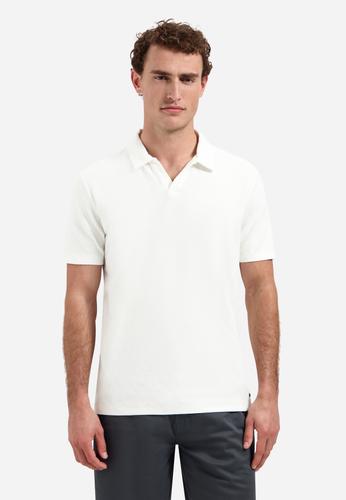Polo Short Sleeve Jacquard M Regular Fit - White