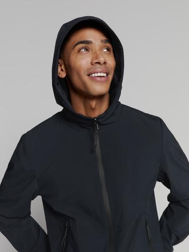 Jacket Short Fit Hooded Blau M