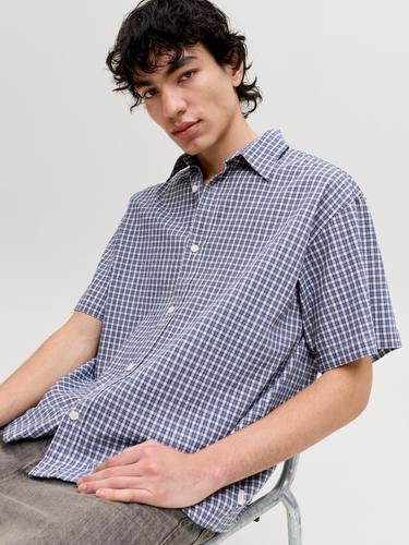 JORCOTEDAZUR SEERSUCKER CHECK SHIRT SS