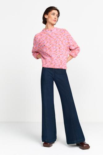 V-neck neps pullover Rosa, Violett M