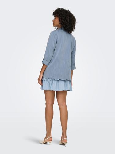 ONLMARSA 3/4 BLAZER WVN NOOS M Locker geschnitten - Faded Denim