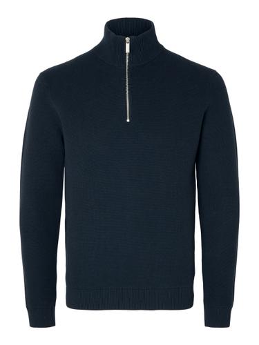 SLHDANE LS KNIT STRUCTURE HALF ZIP NOOS