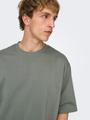 ONSMILLENIUM OVZ SS TEE NOOS L Locker geschnitten - Castor Gray