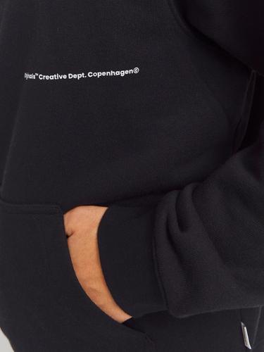 JORPORTO PATTERN SWEAT HOOD M Locker geschnitten - Black