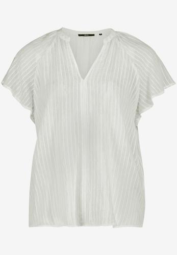 Bluse transparent mit V-Ausschnitt