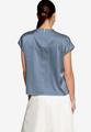 Satinbluse gestreift mit Stehkragen 36 - Dark Blue/white