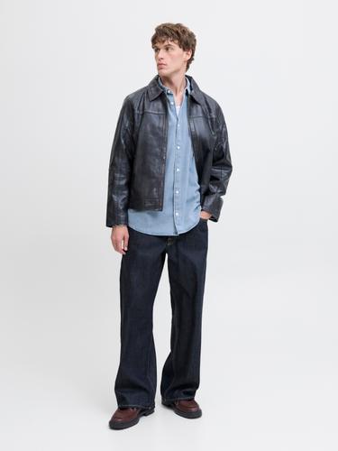 JORNORREBRO DENIM SHIRT LS SN XXL Locker geschnitten - Medium Blue Denim