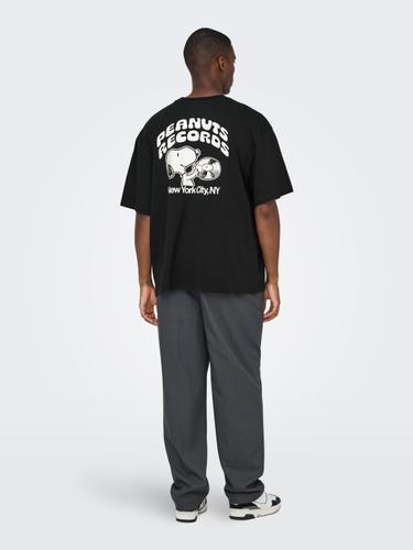 ONSPEANUTS BACK LIFE OVZ SS LIC TEE