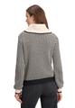 Strickpullover 42 Figurumspielend - Weiß/schwarz