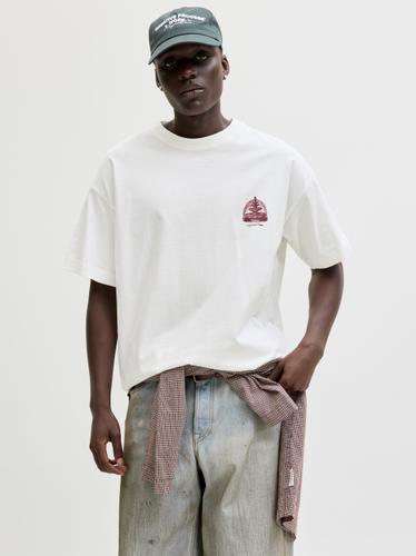 JORMAINE BACK TEE SS CREW NECK SN S Locker geschnitten - Cloud Dancer