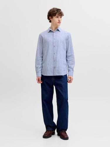JJESUMMER LINEN BLEND SHIRT L/S SN M Normal geschnitten - Infinity