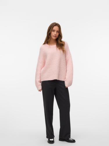 VMVEGA MW STRAIGHT PANT M/32 Gerade geschnitten - Dark Grey Melange