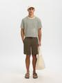 SLHKEVIN STRIPE SS O-NECK TEE M Normal geschnitten - Egret