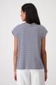 Gestreiftes T-Shirt mit Print 36 - Navy Blue Ringel