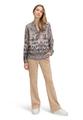Longbluse 38 Figurumspielend - Grau/beige