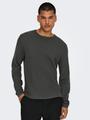 ONSERIC REG 12 STRUC CREW KNIT NOOS M Normal geschnitten - Grey Pinstripe