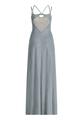 Abendkleid 32 Figurbetont - Weiß/grau