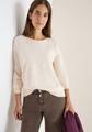 Pullover mit Strukturdetail XL - Oat Milk Beige Melange