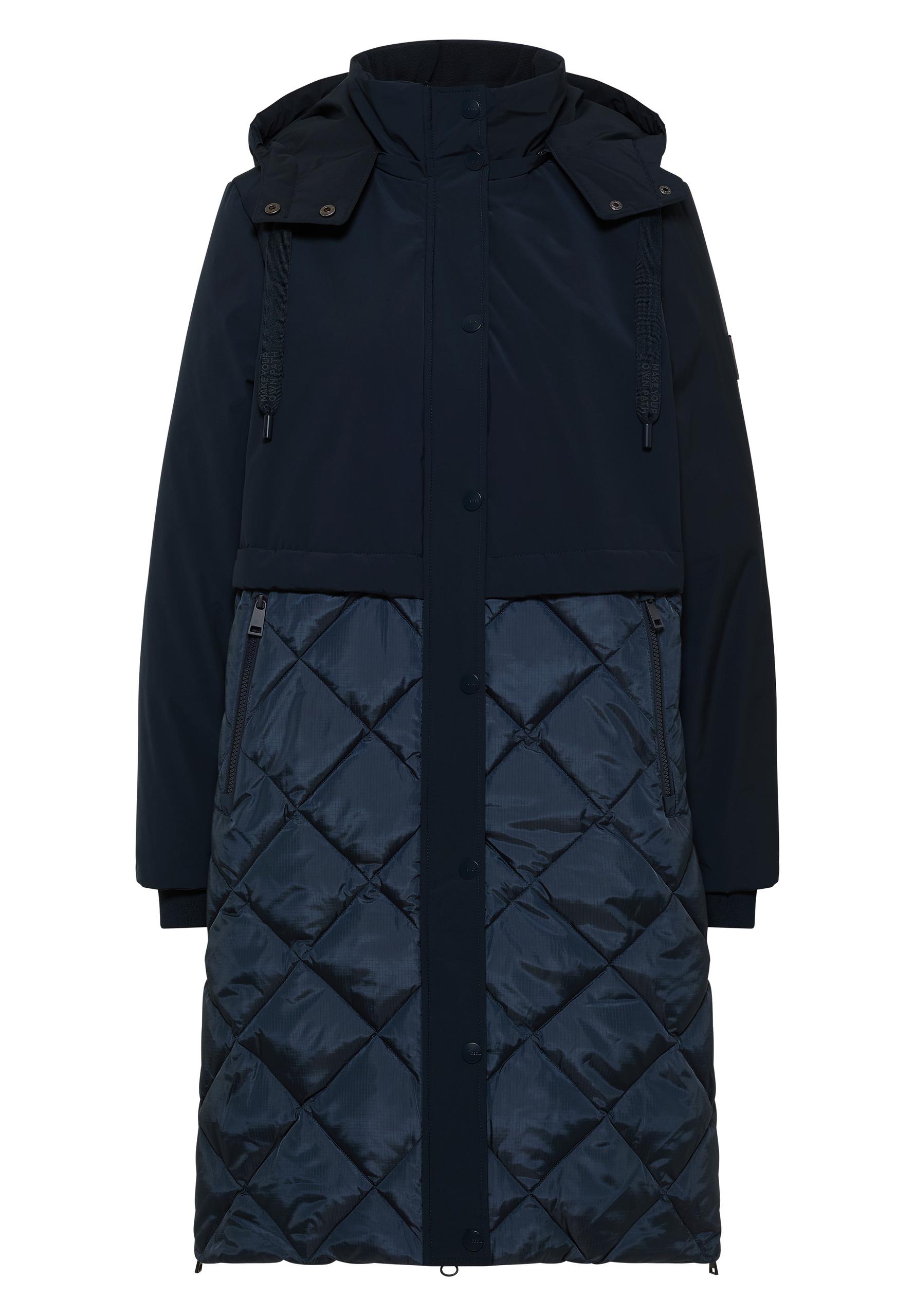 Mantel mit Strukturmix XL - Dark Navy Blue