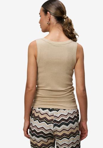 Top mit Glitzer 38 - French Oak