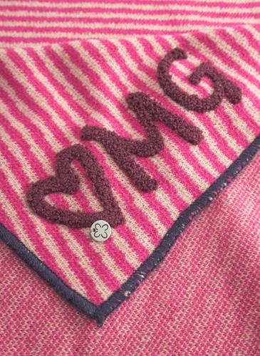 Dreieckstuch "OMG" - Pink / 85/85X135CM