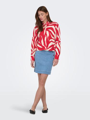 ONLSAKURA LS REG SHIRT WVN XS Normal geschnitten - Barbados Cherry