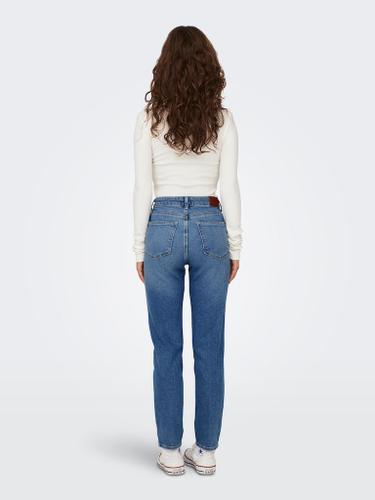 ONLEMILY STRETCH HW ST AK DNM CRO571NOOS 25/32 Gerade geschnitten - Medium Blue Denim