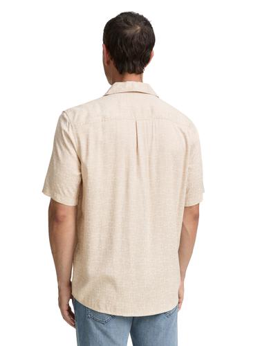 Comfort Fit Kurzarmhemd im Hawaii-Look L Comfort Fit - Beige Mosaic Design