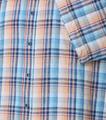 Leinenhemd Kurzarm L Casual Fit Short - Türkis