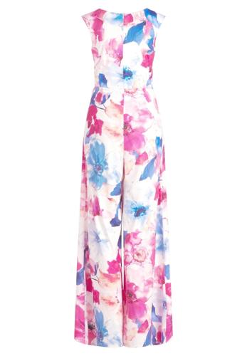 Jumpsuit 36 Tailliert - Cream/pink