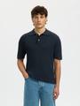 SLHMATTIS SS KNIT NEW CABLE POLO L Normal geschnitten - Sky Captain