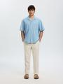 SLHRLXCARLO DENIM SS SHIRT RESORT