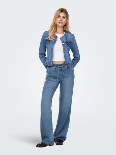 ONLGRETA HW PULL UP WIDE DNM GUA XS/32 Weiter Beinschnitt - Light Blue Denim