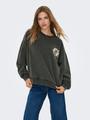ONLSINNA L/S O-NECK PRINT BOX SWT L Locker geschnitten - Black