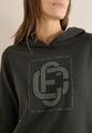 Hoodie mit Schmucksteinen S - Raw Khaki