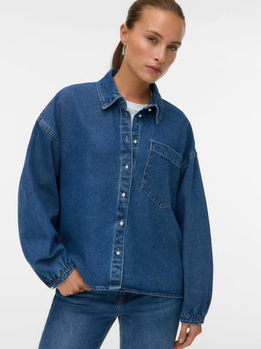 VMELORA LS DENIM SHIRT YO326 L Box Fit - Medium Blue Denim