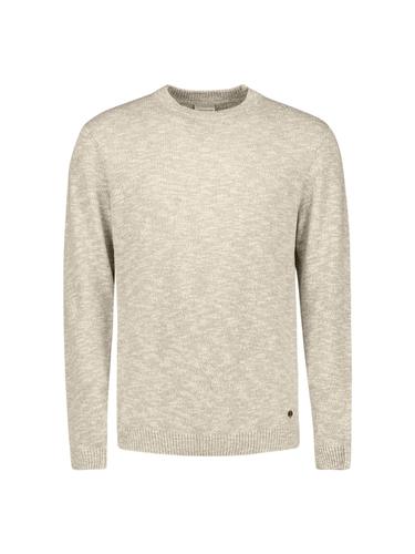 Pullover Crewneck Melange With Linen XL Regular Fit - Taupe