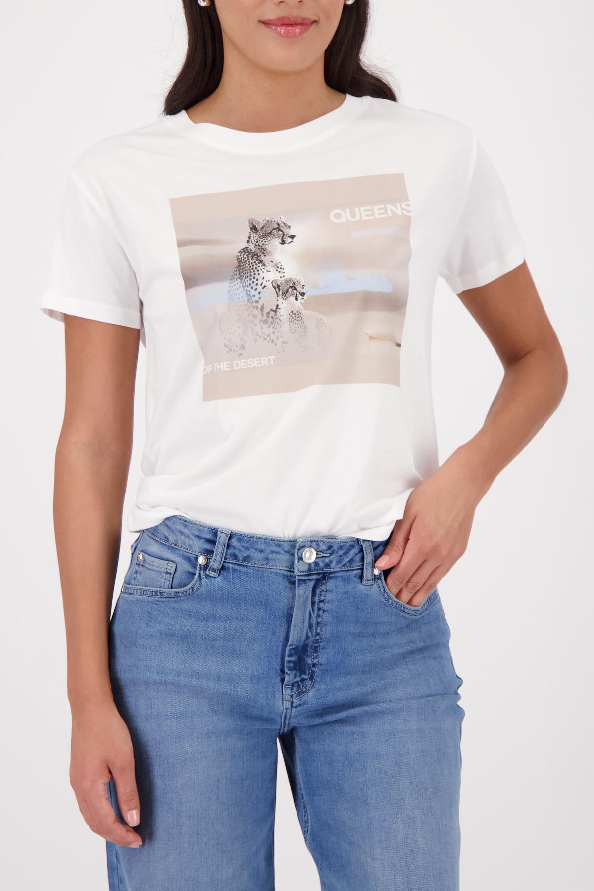 T-Shirt mit Leopardenprint 42 - Off-white