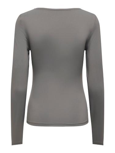 ONLEA L/S 2-WAY DEEP NECK TOP JRS N