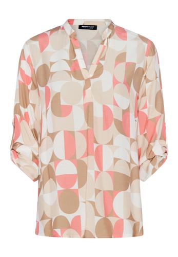 Bluse SALTED TANGERINE mit Ärmelumschlag 42 - Tangerine/affogato/ecru/cream