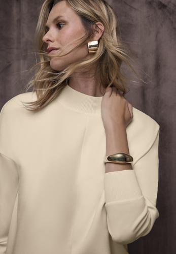 Shirt mit Ripp-Details 40 - Soft Beige
