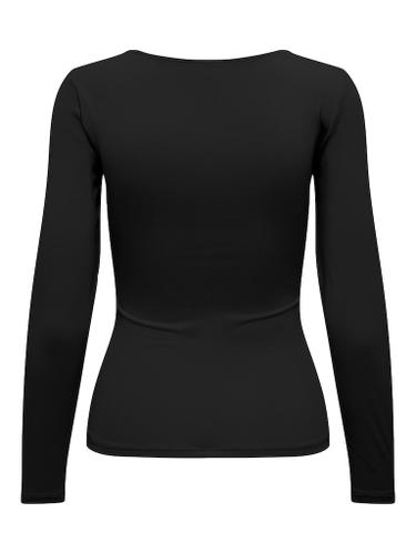 ONLEA L/S DEEP NECK TOP JRS NOOS