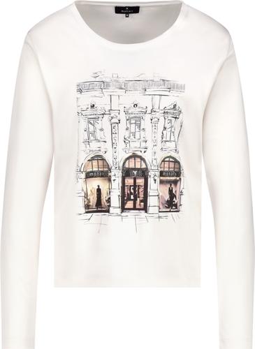 Langarmshirt mit City-Druck 46 - Almond