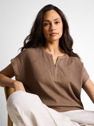 Crinkle T-Shirt XXXL Regular Fit - Taupe Grey
