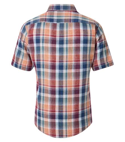Leinenhemd M Casual Fit Short - Orange