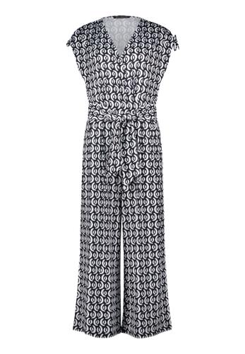 Jumpsuit 38 Figurumspielend - Dunkelblau/Weiß