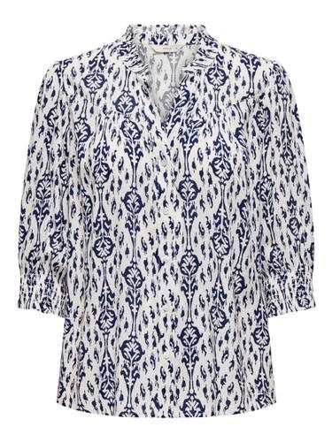 ONLRAYA 3/4 SHIRT WVN NOOS S Normal geschnitten - Night Sky