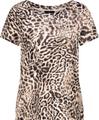 T-Shirt mit Leo-Muster 40 - Dark Chocolate Gemustert