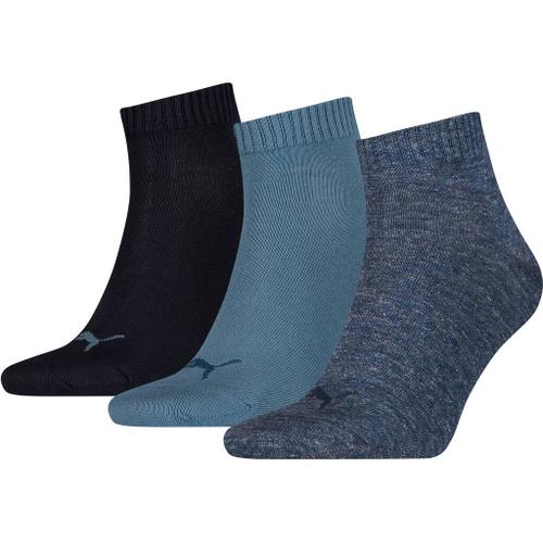 PUMA Plain Quarter-Socken 3er-Pack 35-38 in Grau