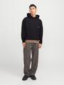 JORPORTO PATTERN SWEAT HOOD M Locker geschnitten - Black